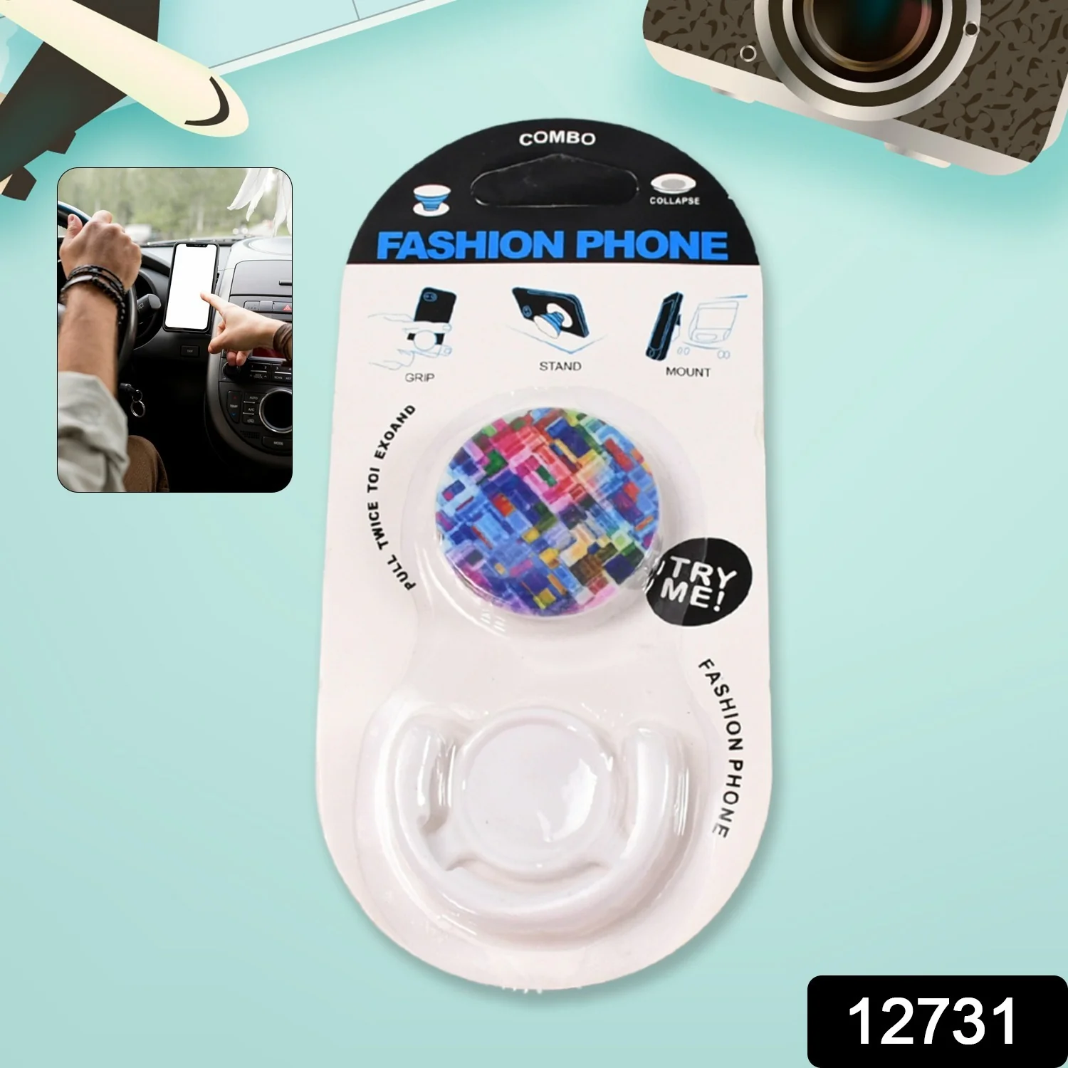 Fashion design mobile phone holder smart phone bracket, Phone Stand & car mount flowers pasley - Image 2