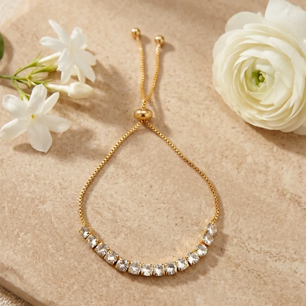 Fashion Gold Plated American Diamond Bracelet - Image 2