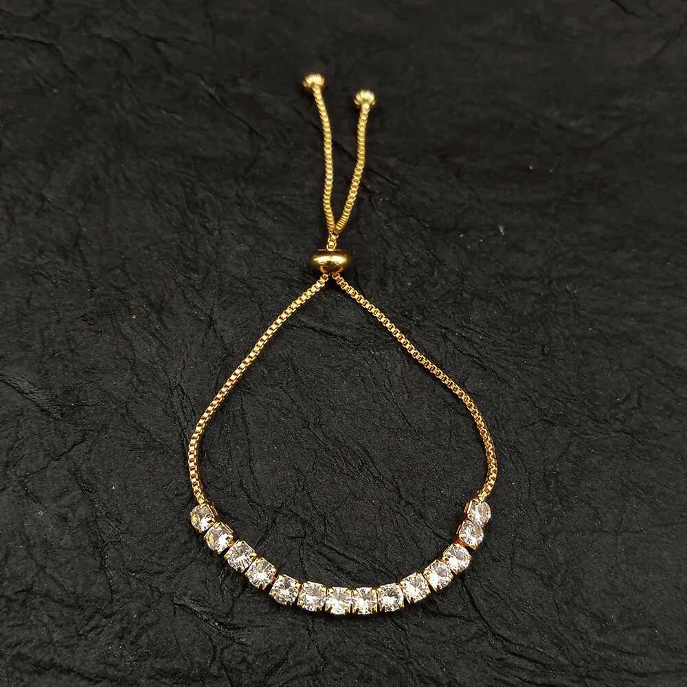 Fashion Gold Plated American Diamond Bracelet - Image 4
