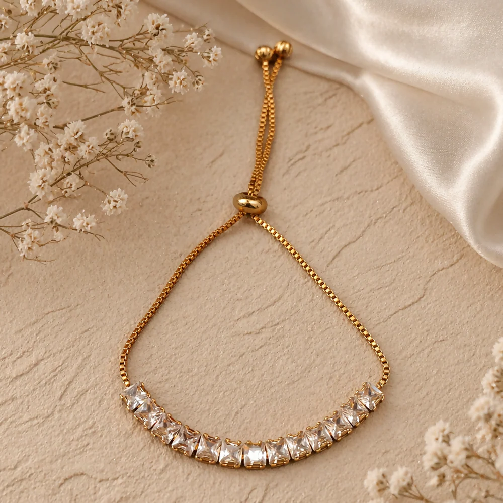 Fashion Gold Plated American Diamond Bracelet for women - Image 2