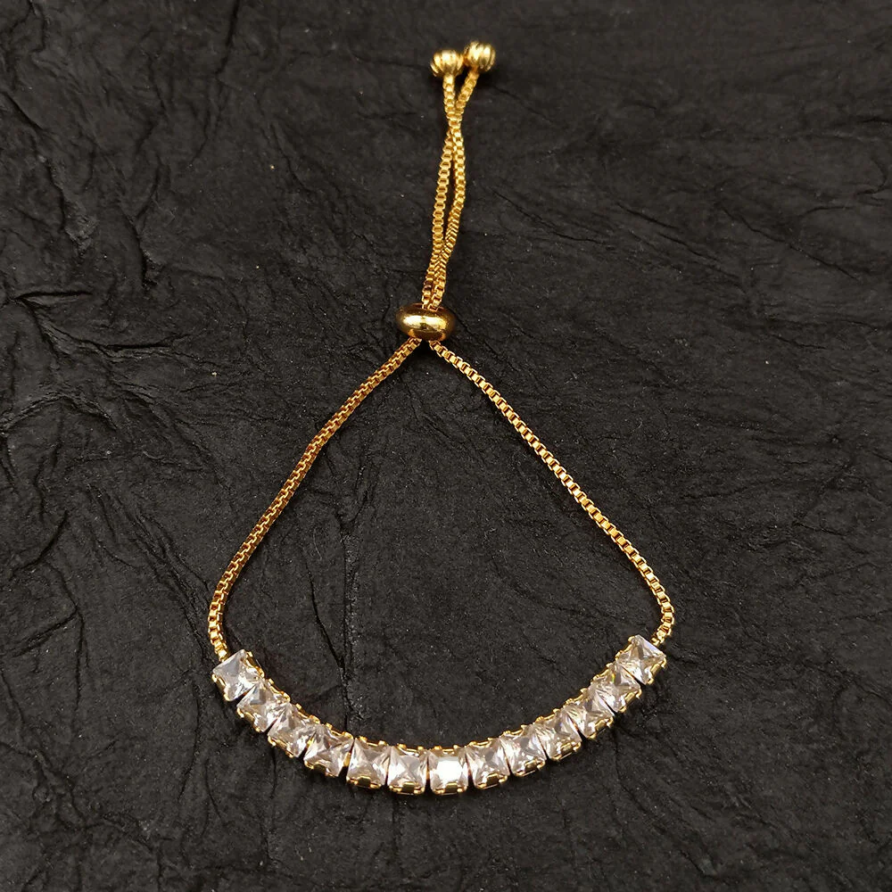 Fashion Gold Plated American Diamond Bracelet for women - Image 4