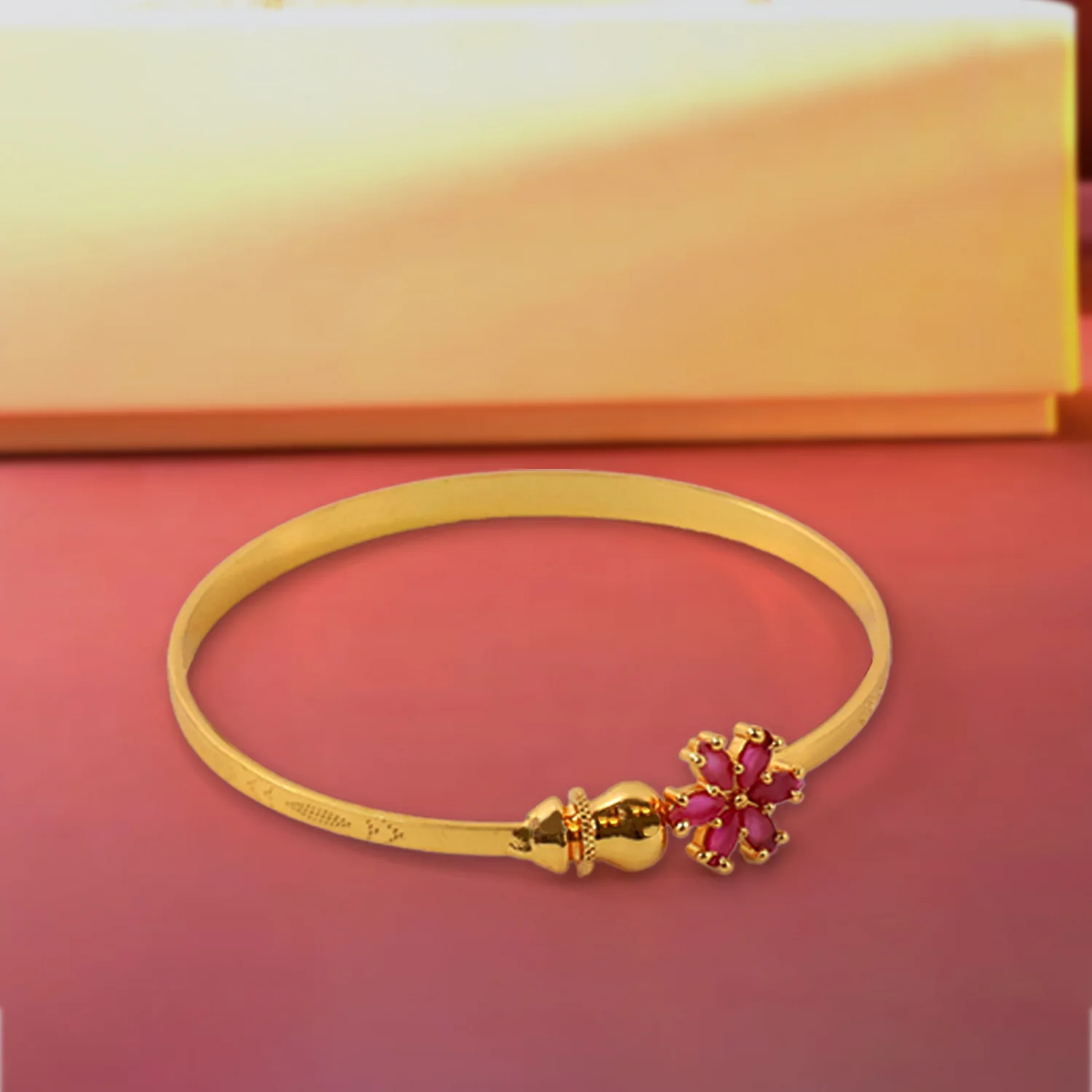 Fashion Latest Traditional Design Gold Plated Adjustable Bracelet Bangles for Women - Image 3