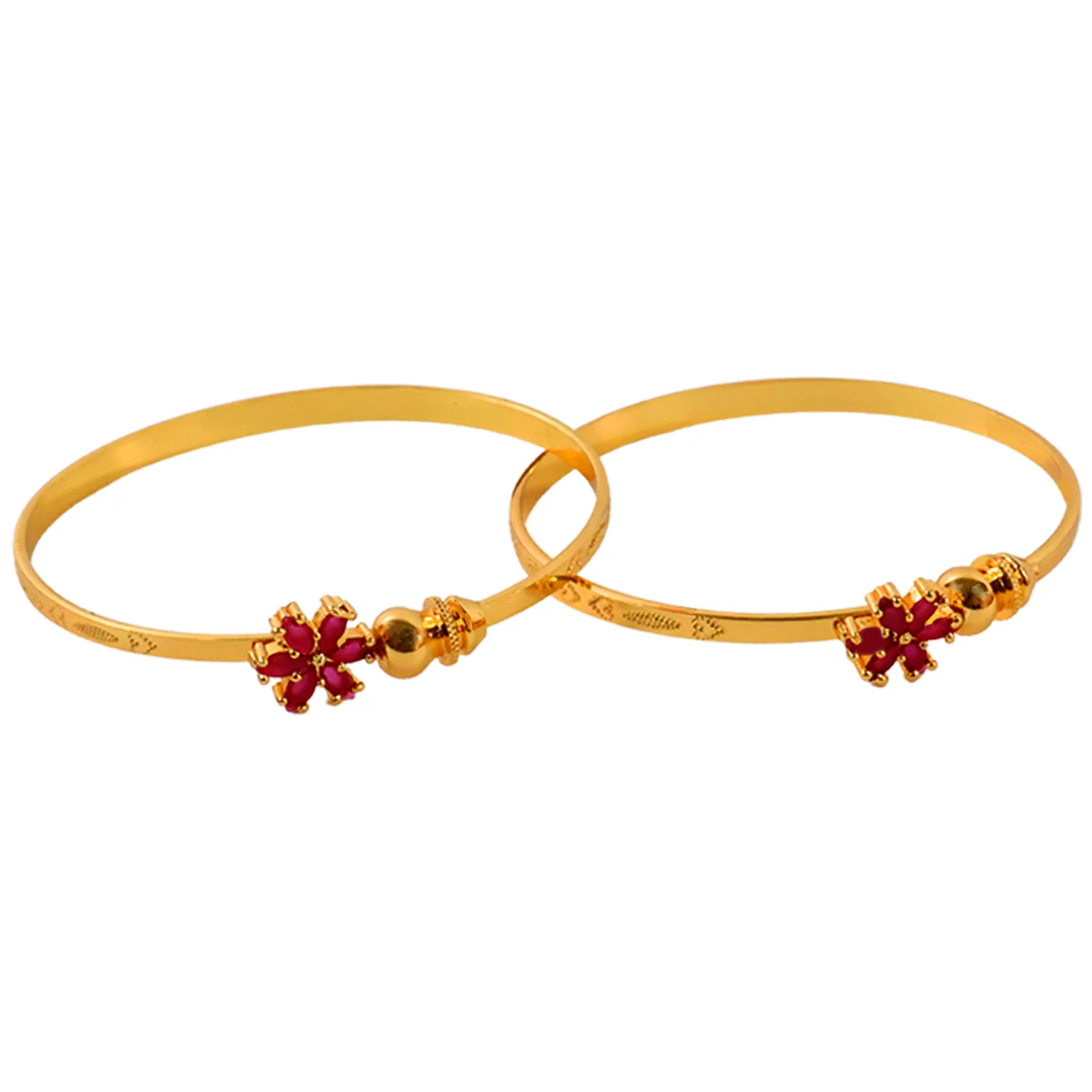 Fashion Latest Traditional Design Gold Plated Adjustable Bracelet Bangles for Women - Image 5