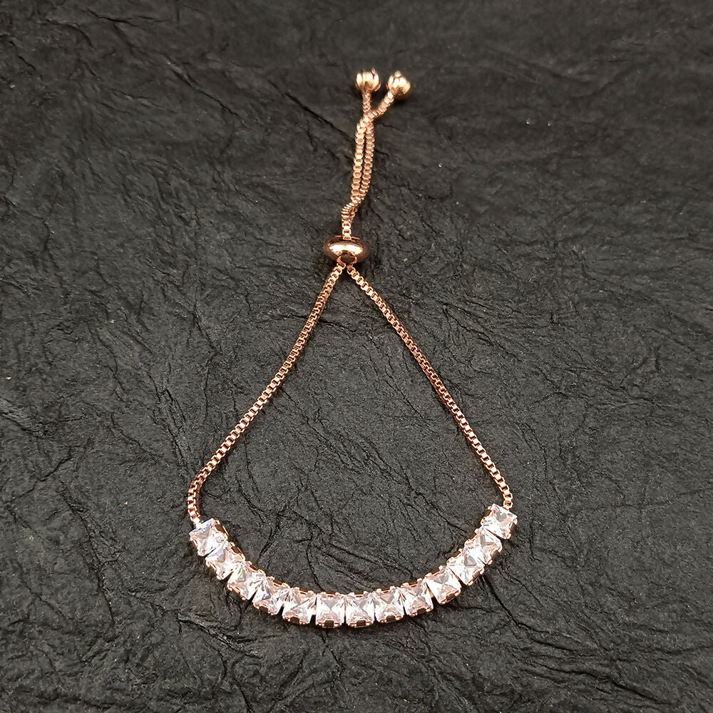 Fashion Rose Gold AD Bracelet for women - Image 4