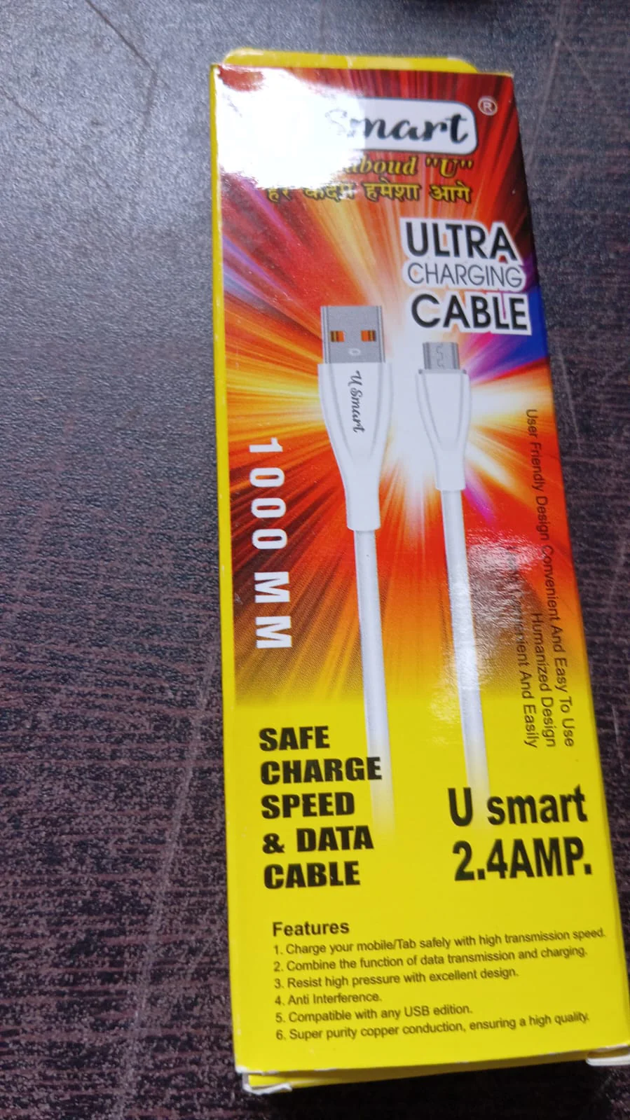 Fast Charging For Android & Data Transfer, Long Micro Cable (1000 Mm) - Image 15