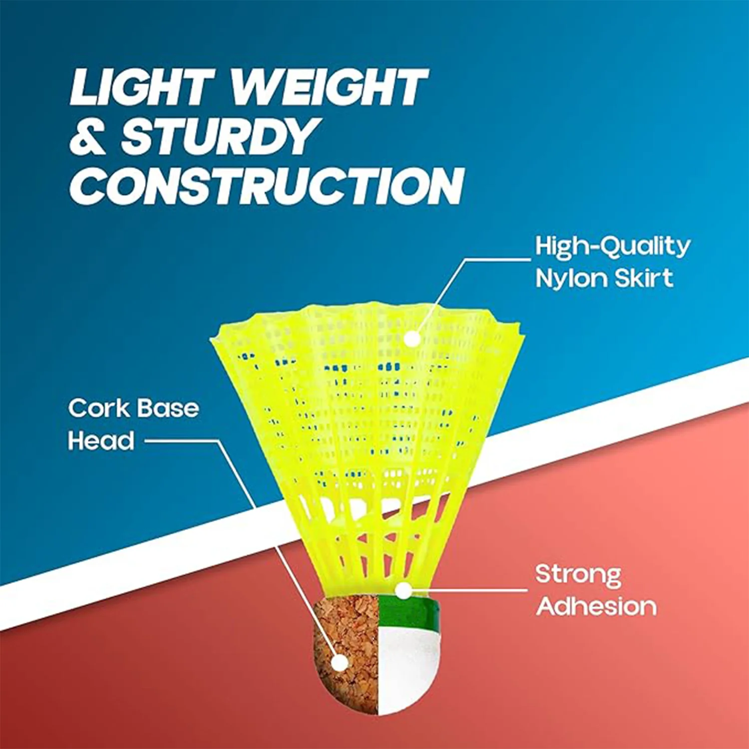 Konex Durable Plastic Shuttlecock (6 Pcs Set) - Image 6