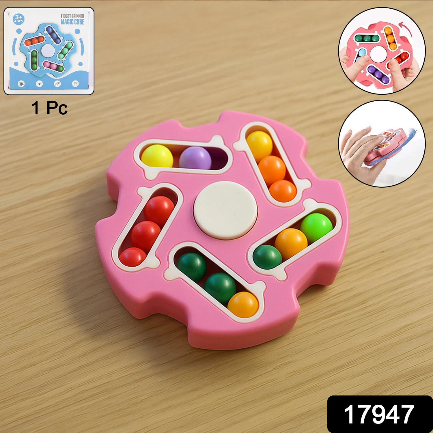 Fidget Magic Cube Spinner Toy – Multi-Track Finger Puzzle - Image 2