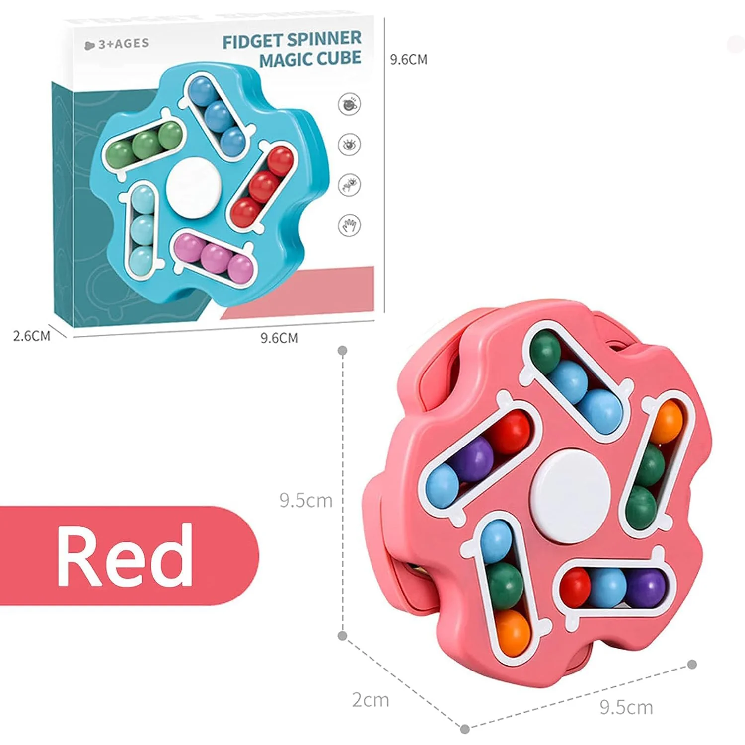 Fidget Magic Cube Spinner Toy – Multi-Track Finger Puzzle - Image 3