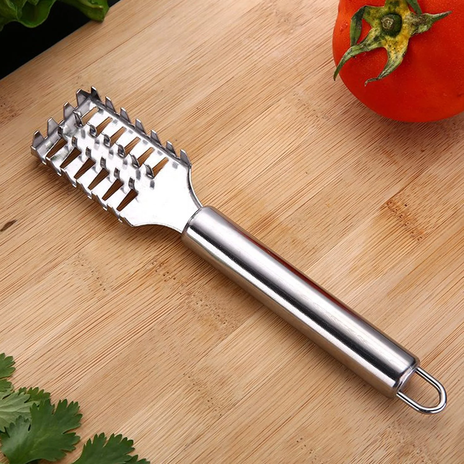 Stainless Steel Fish Scale Remover Scraper – Sawtooth Kitchen Tool - Image 3