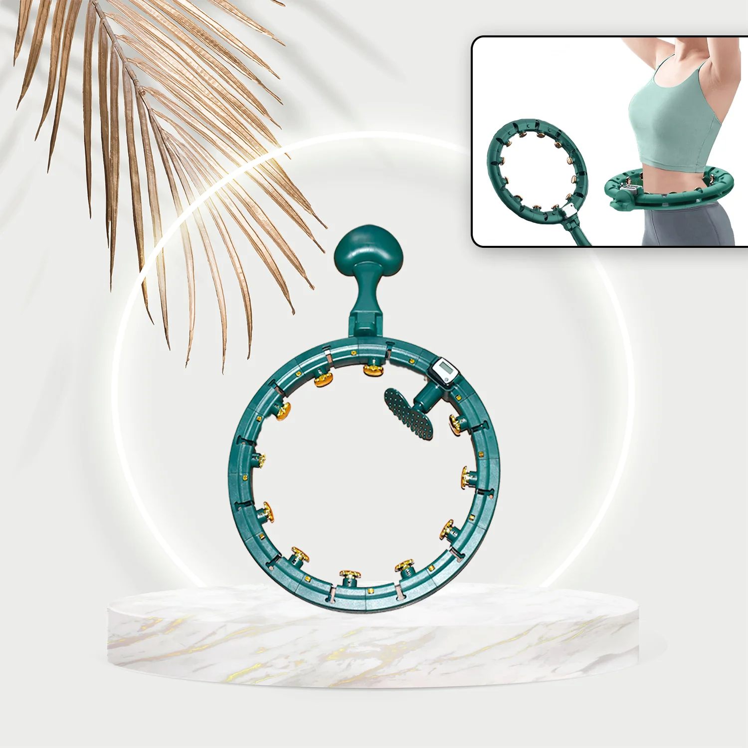 Fitness Adjustable Detachable Hula Hoop Ring Smart Count Weight Loss Gym Exercise - Image 3
