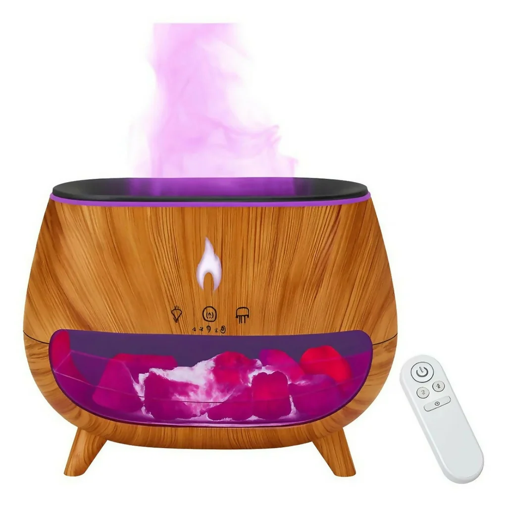 Flame Effect Aroma Diffuser with LED Light & Remote Control - Image 3