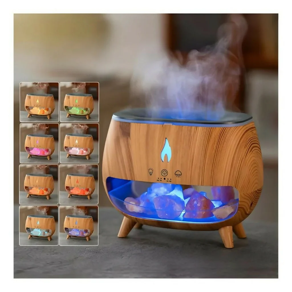 Flame Effect Aroma Diffuser with LED Light & Remote Control - Image 4