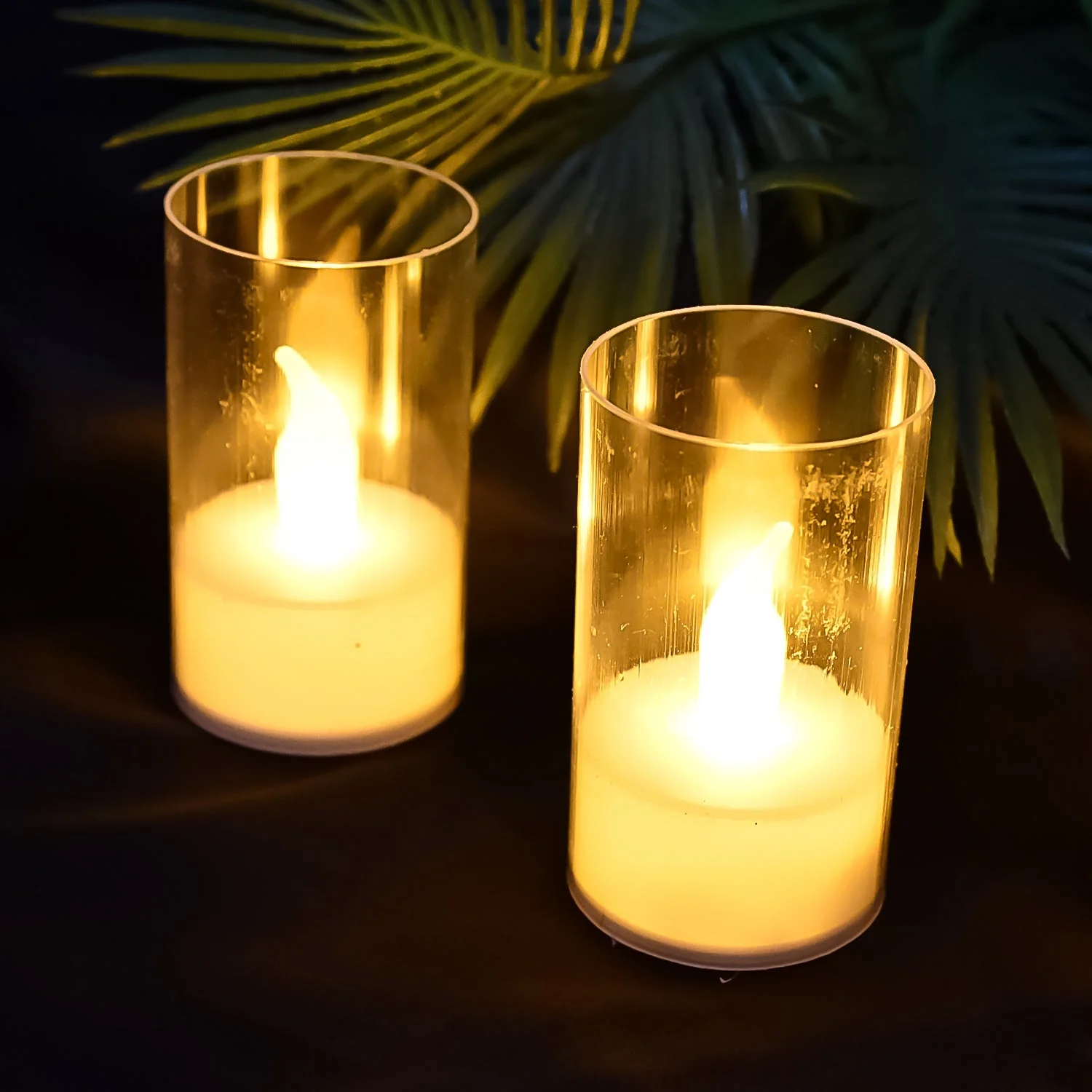 Flameless Candles with Transparent plastic Covers Set of 24 Pcs LED - Image 4