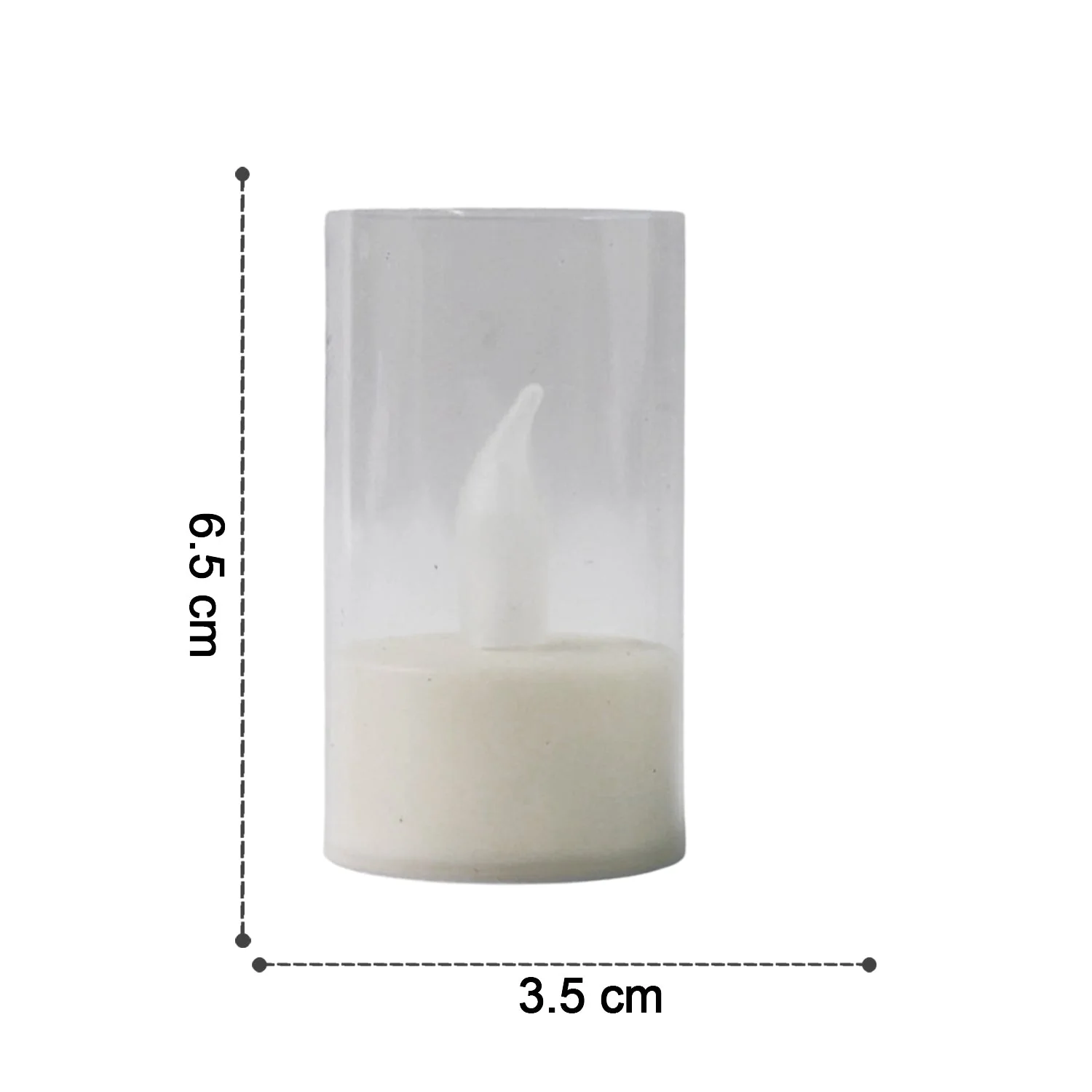 Flameless Candles with Transparent plastic Covers Set of 24 Pcs LED - Image 6