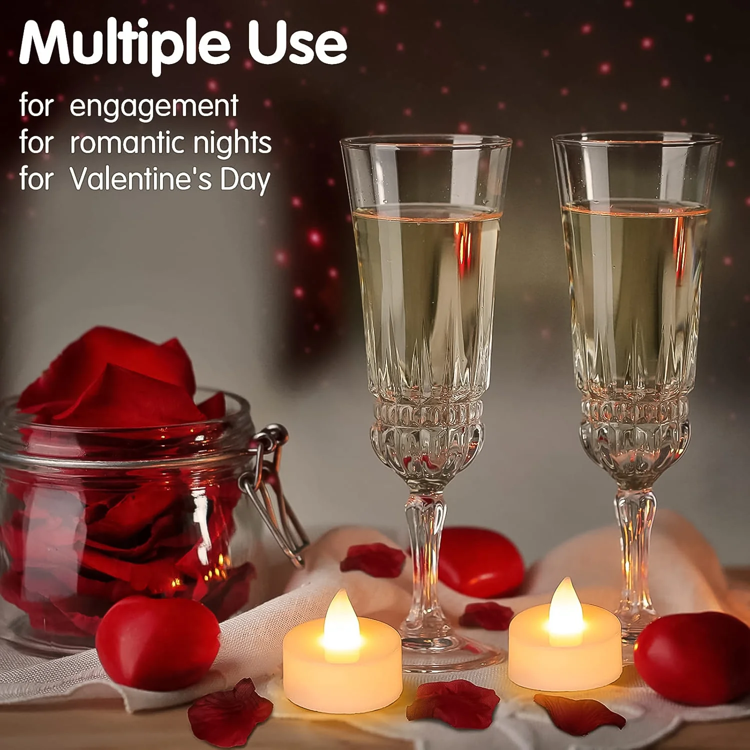 Flameless LED Tealight Candles, Diwali (50 Pc) - Image 4