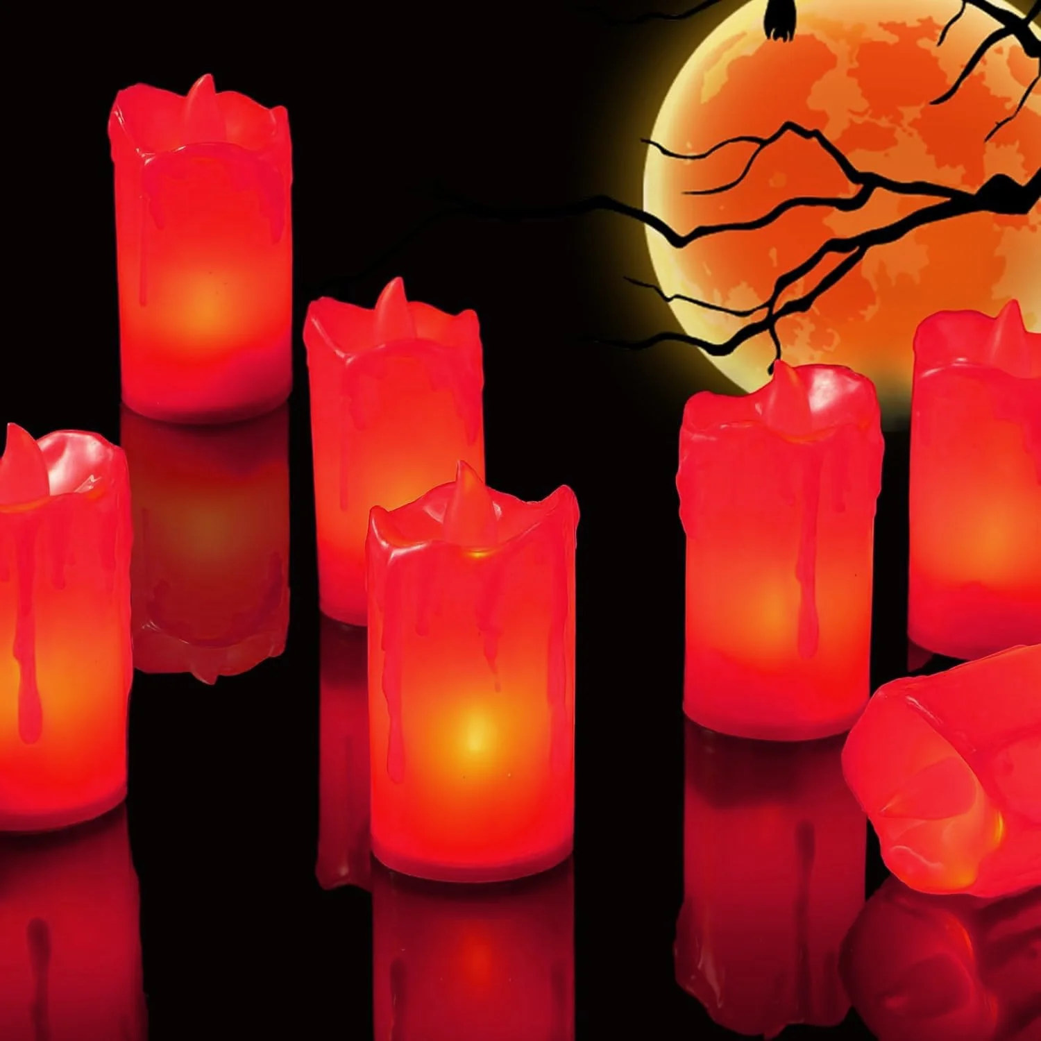Flameless Melted Design Candles for Decoration, Diwali (1 pc) - Image 4