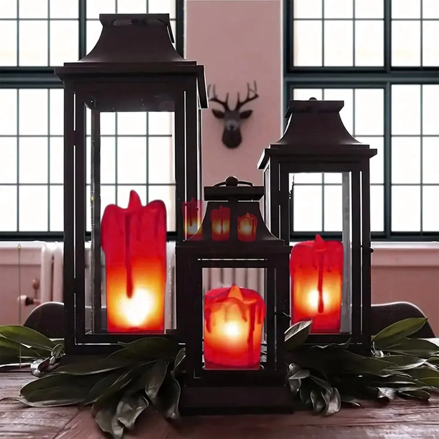 Flameless Melted Design Candles for Decoration, Diwali (1 pc) - Image 5