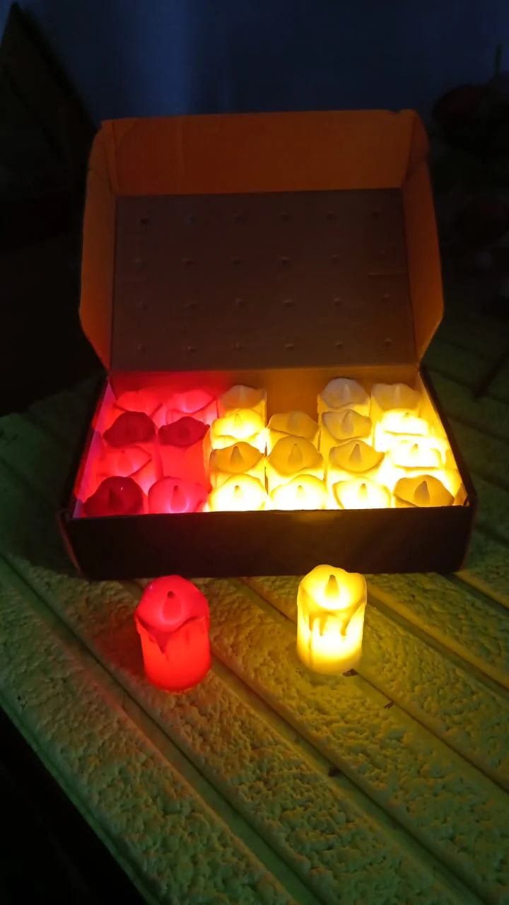 Flameless Melted Design Candles for Decoration, Diwali (1 pc) - Image 7