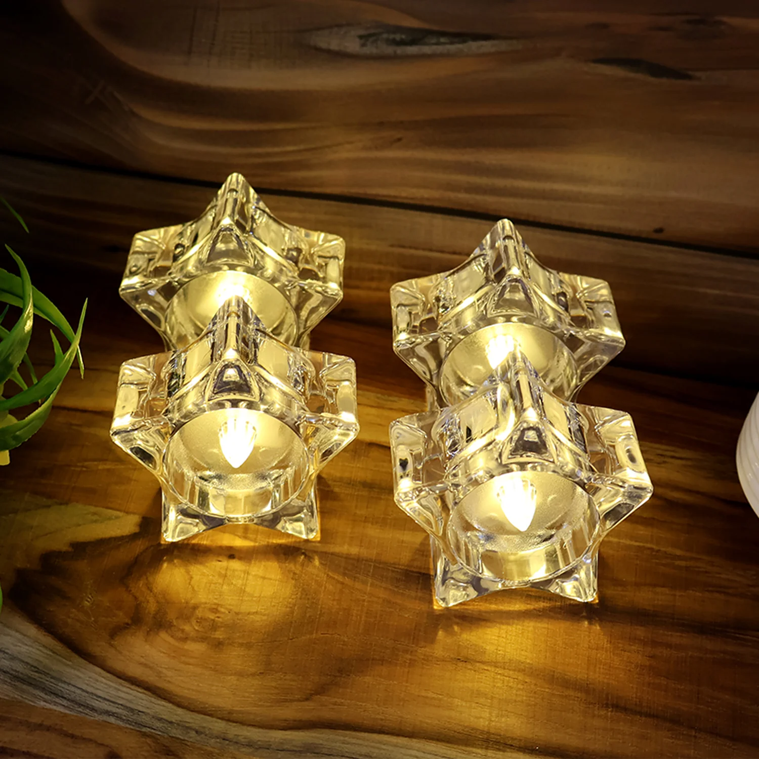 Flameless Star-Shaped LED Candles (4 Pc / Set) - Image 4