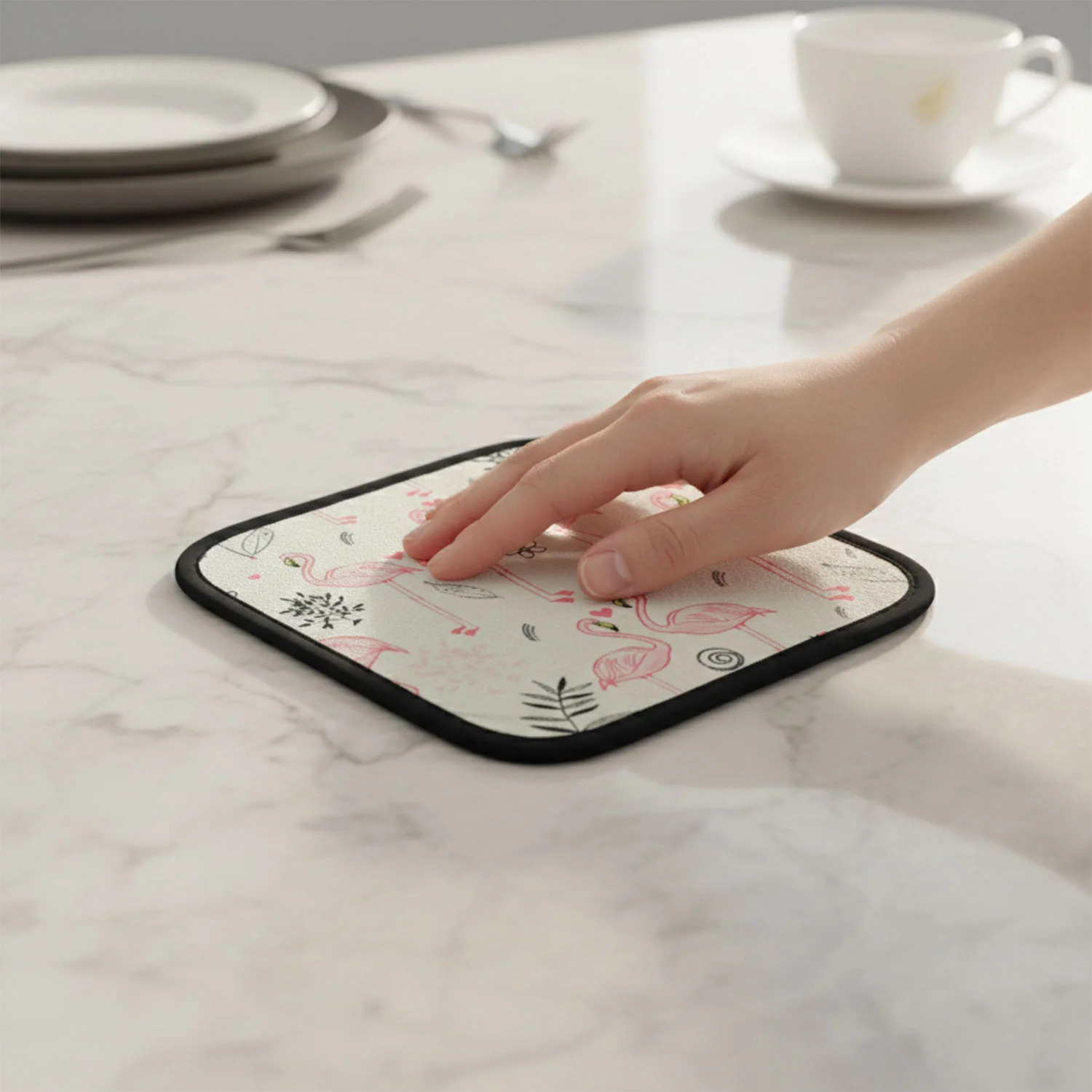 Printed Kitchen Pot Holder Heat Resistant Mat (20×20 Cm) - Image 5