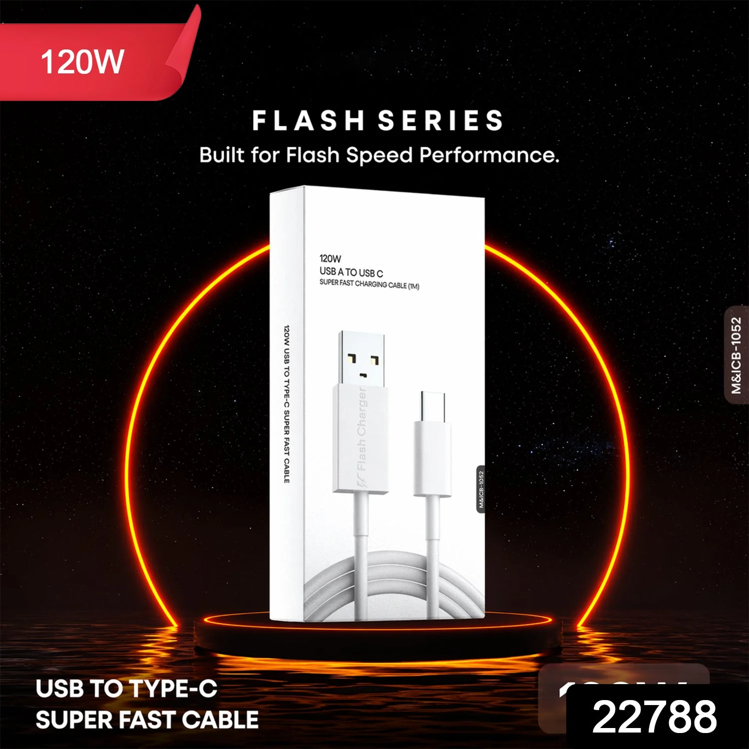 Flash Series 120W USB to Type C Super Fast Charging Cable (1 Mtr) - Image 2