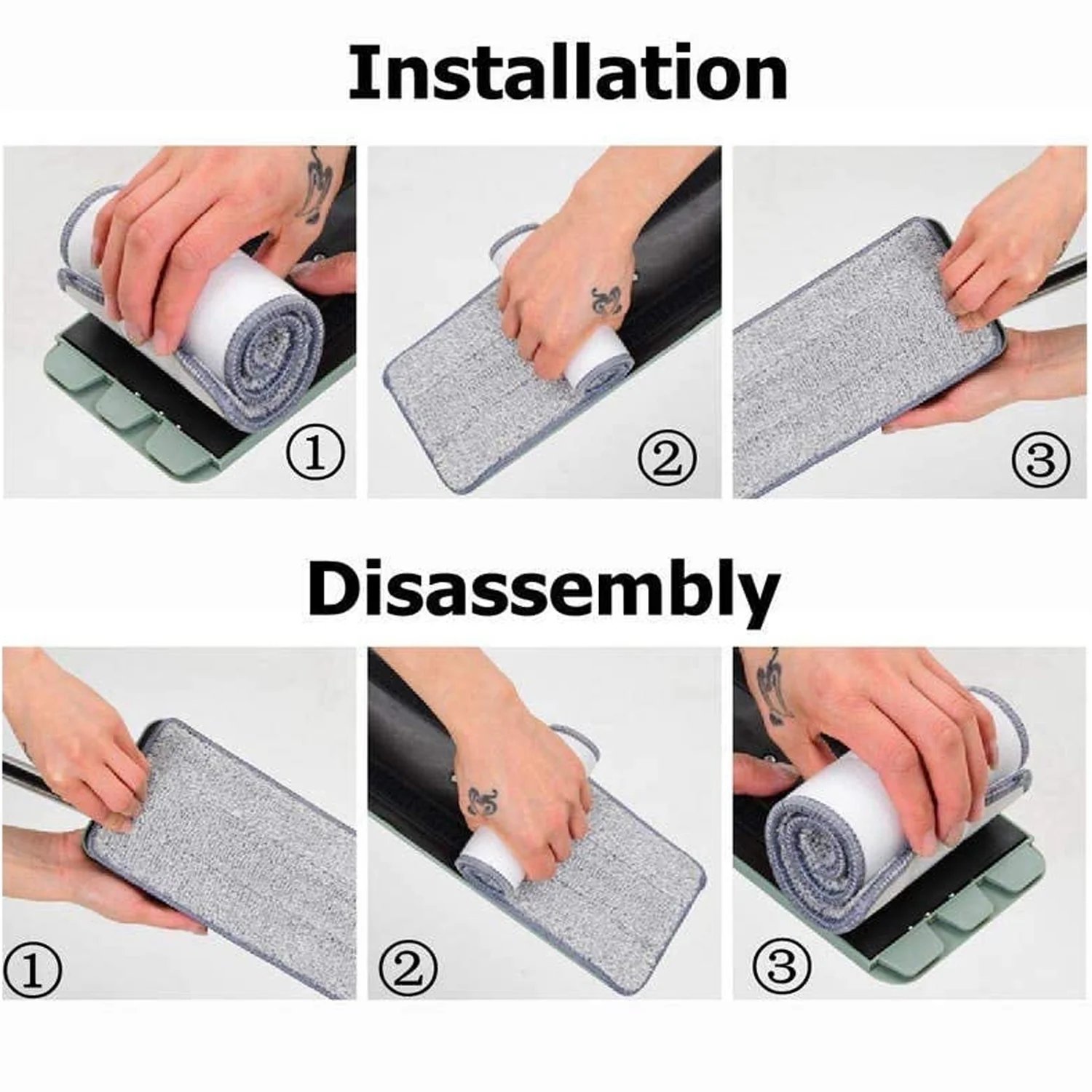 Microfiber Flat Mop Refill Pad For Dry and Wet Cleaning of All Smooth (3 Pc Set) - Image 7