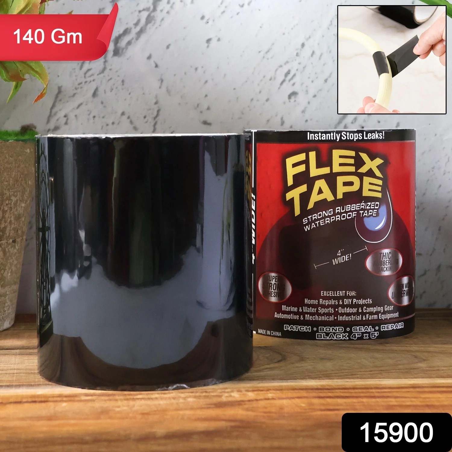 Flex Tape Heavy-Duty Rubberized Waterproof Repair Tape (140g) - Image 2