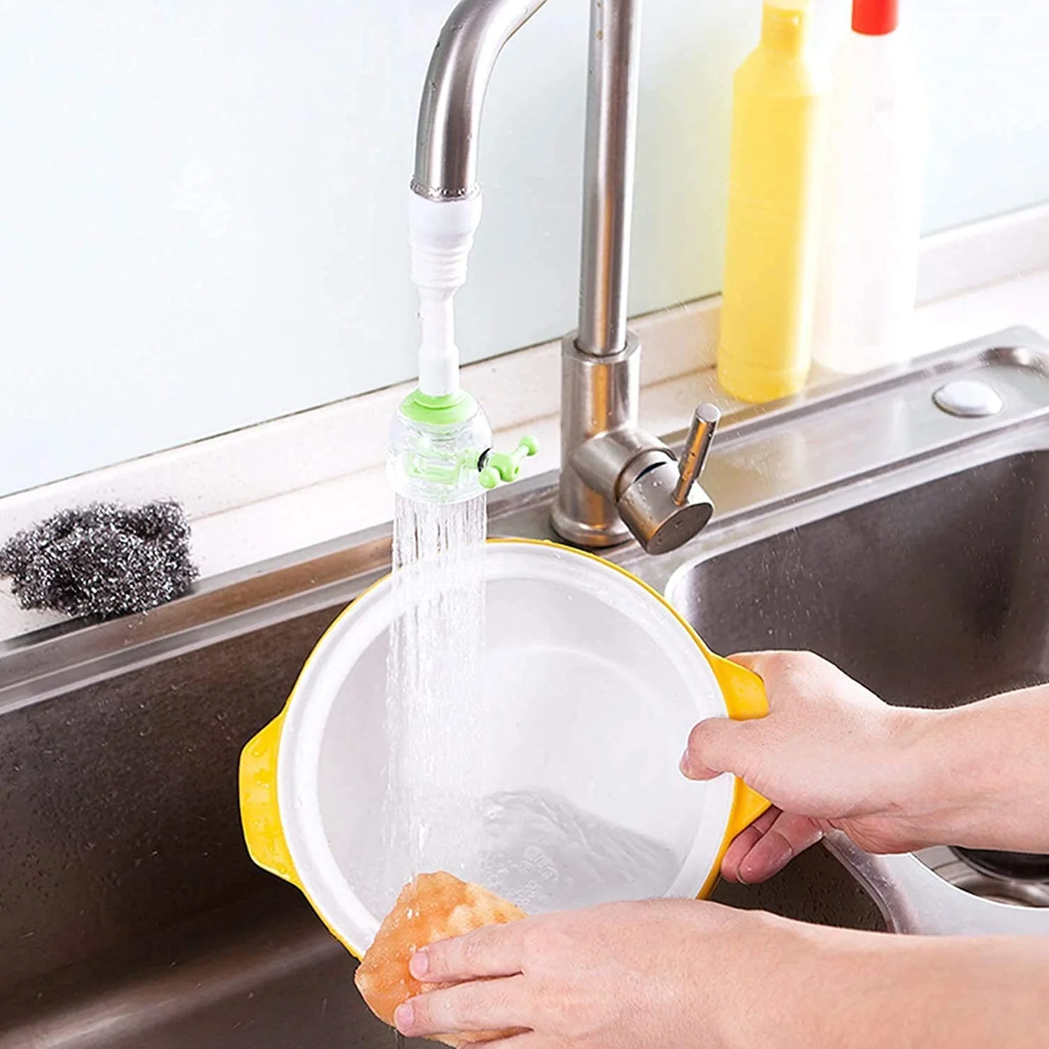Flexible Faucet Extender & Splash-Control Sprayer - Image 3