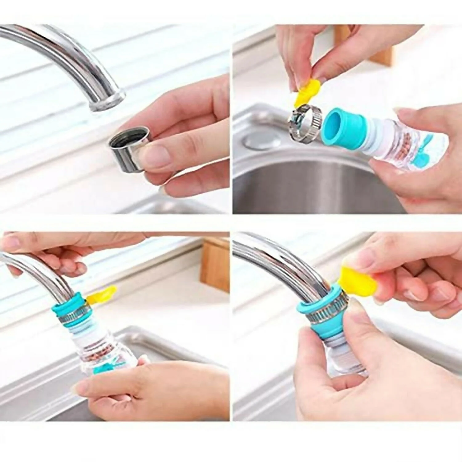Flexible Kitchen Faucet Water Filter Tap Extender with Spray - Image 4