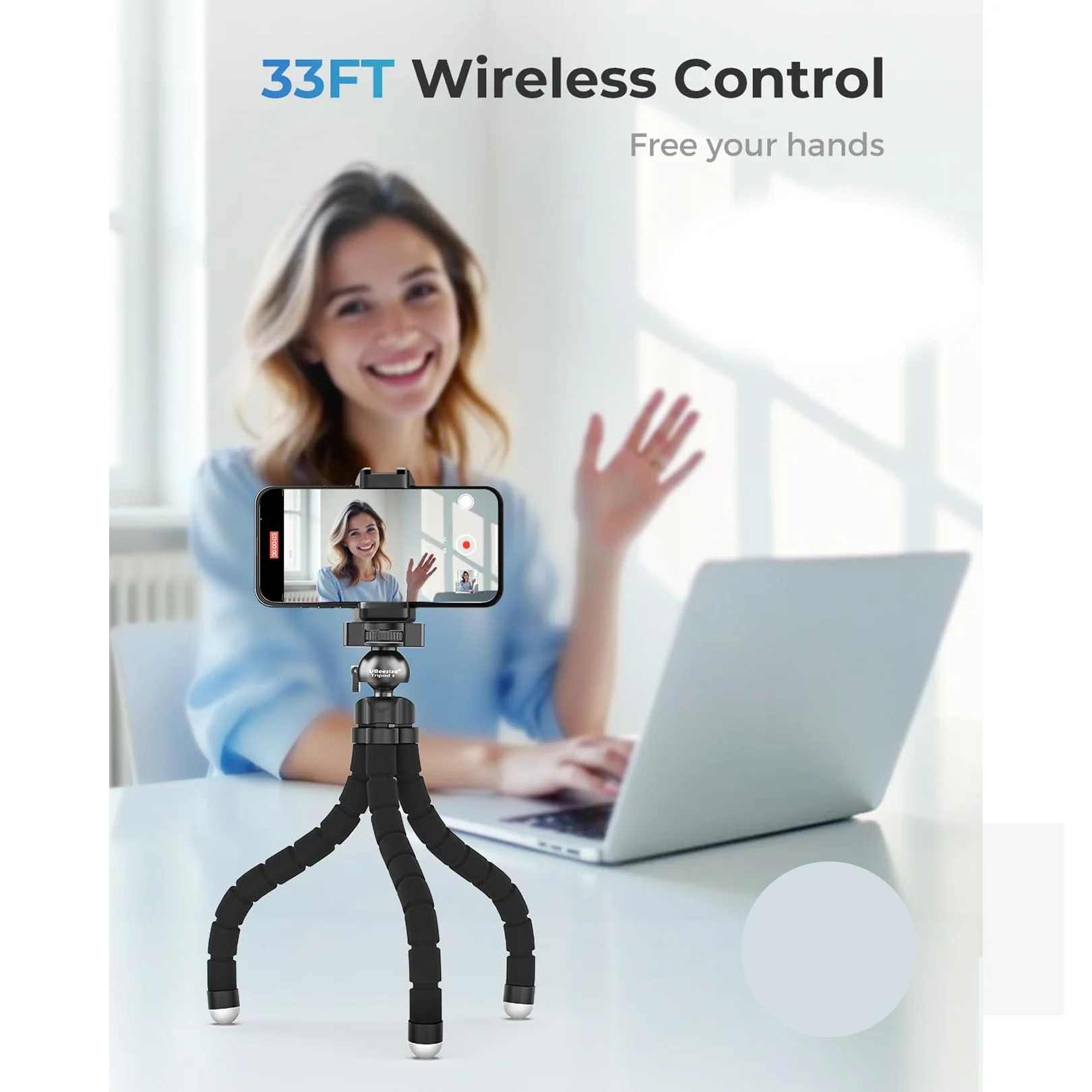 Flexible Mini Tripod Stand with Adjustable Mobile Holder - Image 4