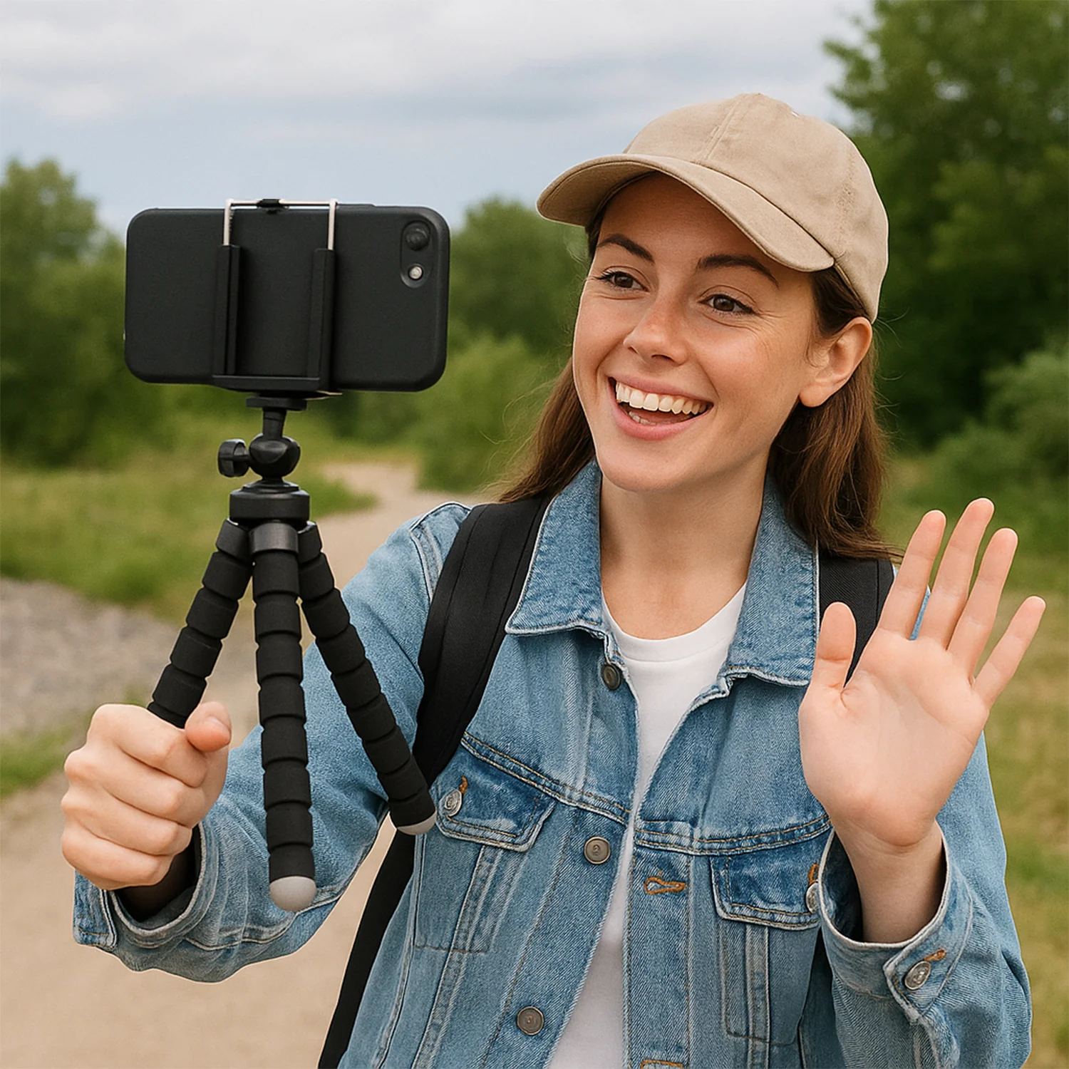 Flexible Mini Tripod Stand with Adjustable Mobile Holder - Image 6