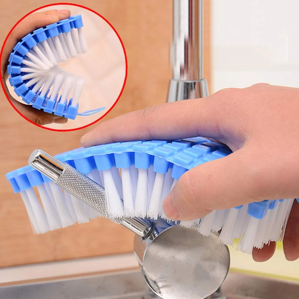 Flexible Plastic Cleaning Brush for Home, Bathroom, - Image 4