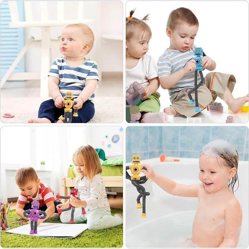 Flexible Pop Tube Robot Toy – Bendable Action Figure with Movable Arms & Legs - Image 5