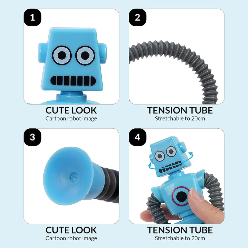 Flexible Pop Tube Robot Toy – Bendable Action Figure with Movable Arms & Legs - Image 7