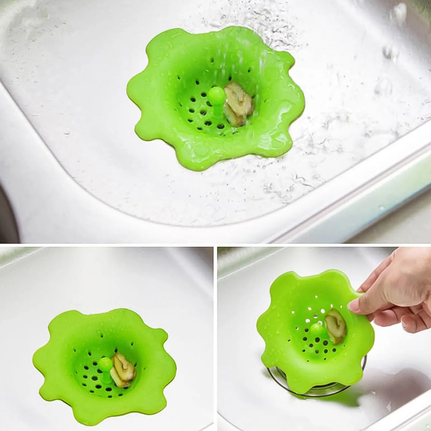 Flexible Silicone Sink Strainer & Drain Hair Catcher - Image 4