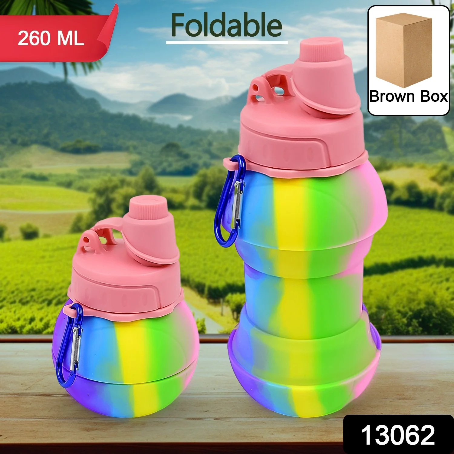 Flexible Collapsible Silicone Sports Water Bottle (260 ML / 20 CM Folding) - Image 2