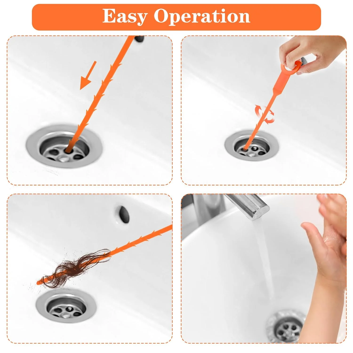 Flexible Sink & Drain Cleaning Stick – 50 cm Long (Pack of 3) - Image 6