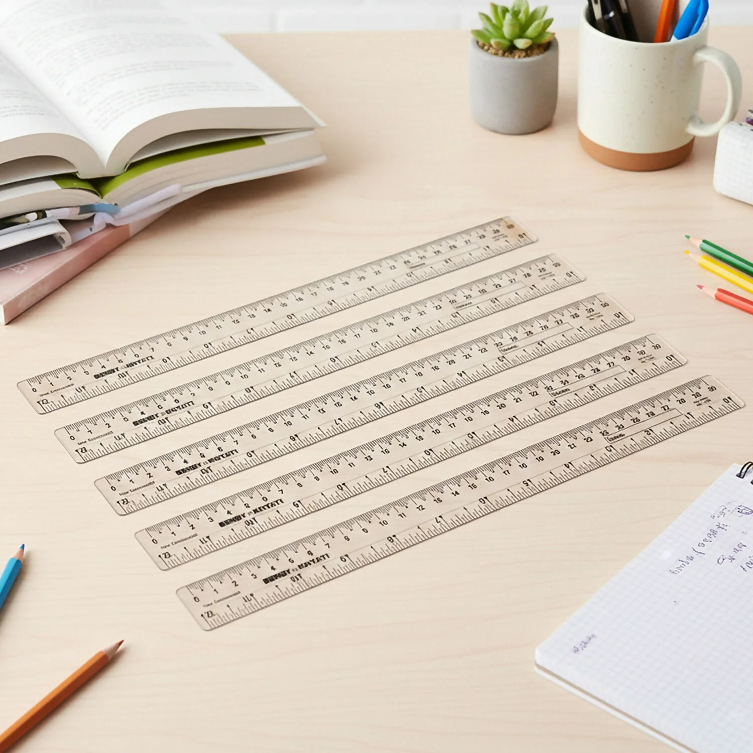Flexible Transparent 30cm Bendy Ruler with Dual Scale Marking & Name Strip – Unbreakable Plastic (Pack of 5 Pieces) - Image 5