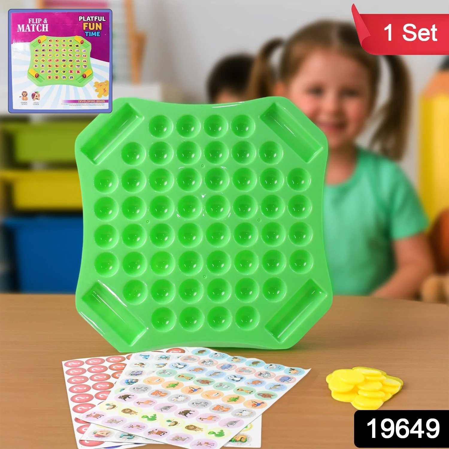 Flip & Match Educational Puzzle Game Toy (1 Set) - Image 2