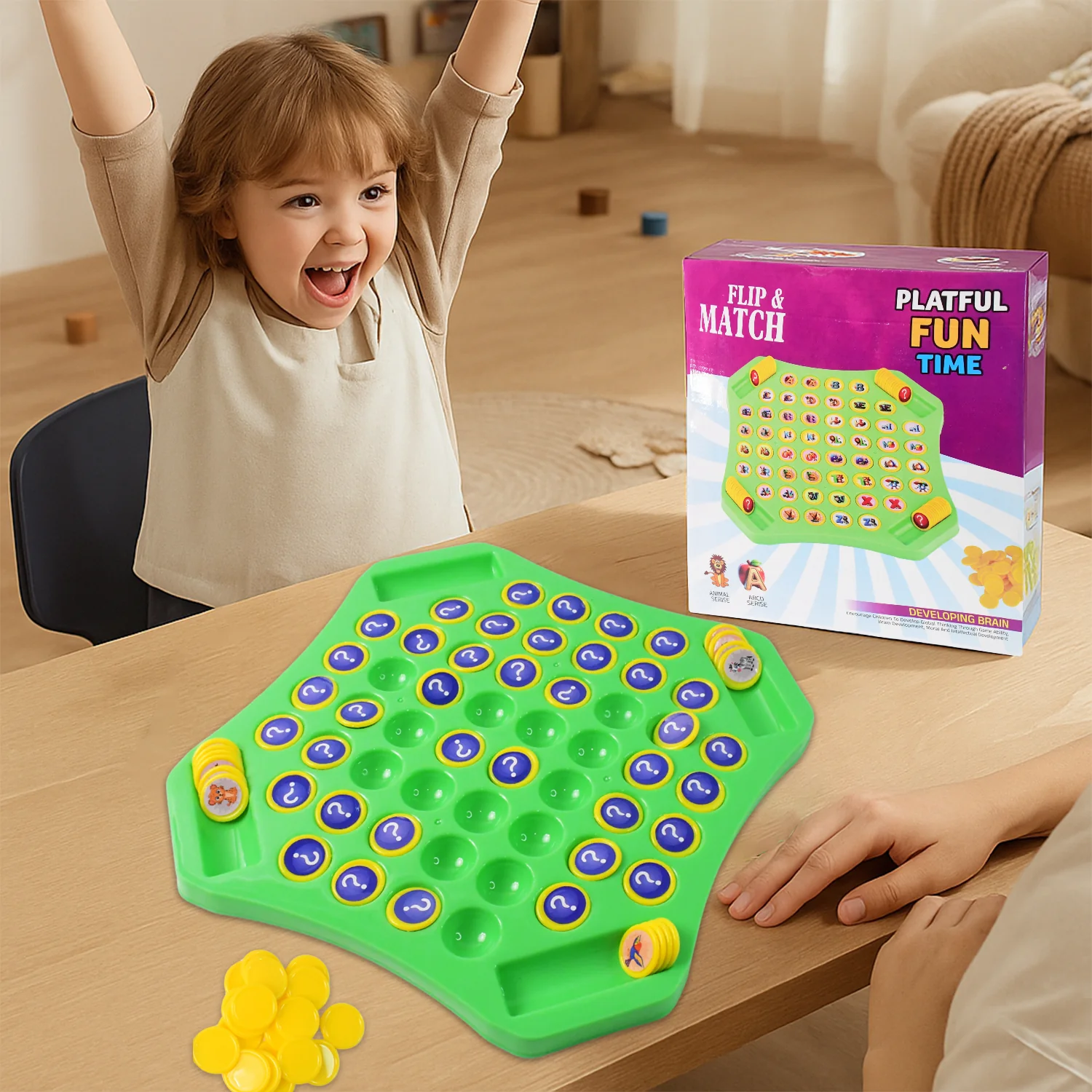 Flip & Match Educational Puzzle Game Toy (1 Set) - Image 4