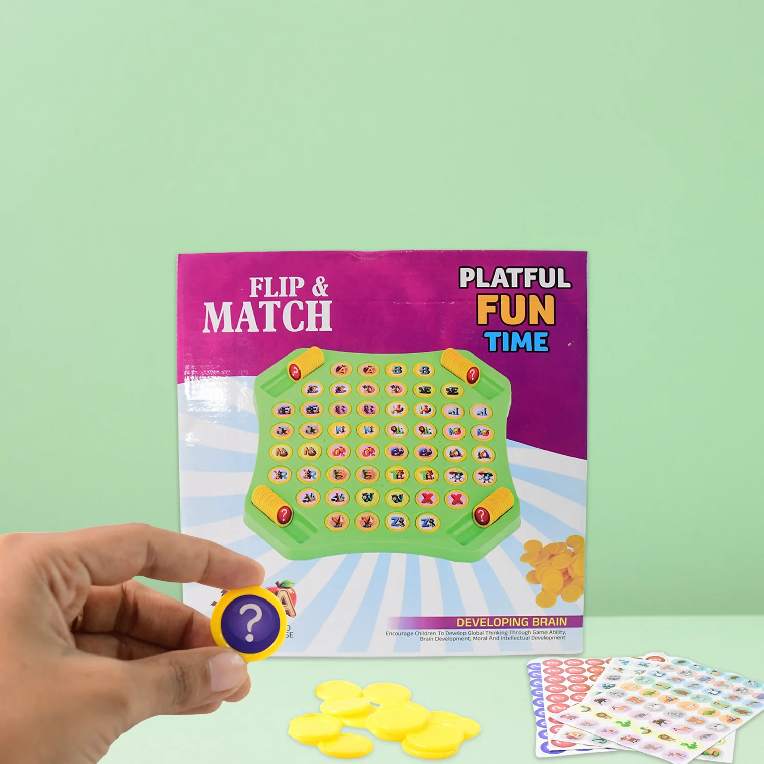 Flip & Match Educational Puzzle Game Toy (1 Set) - Image 6