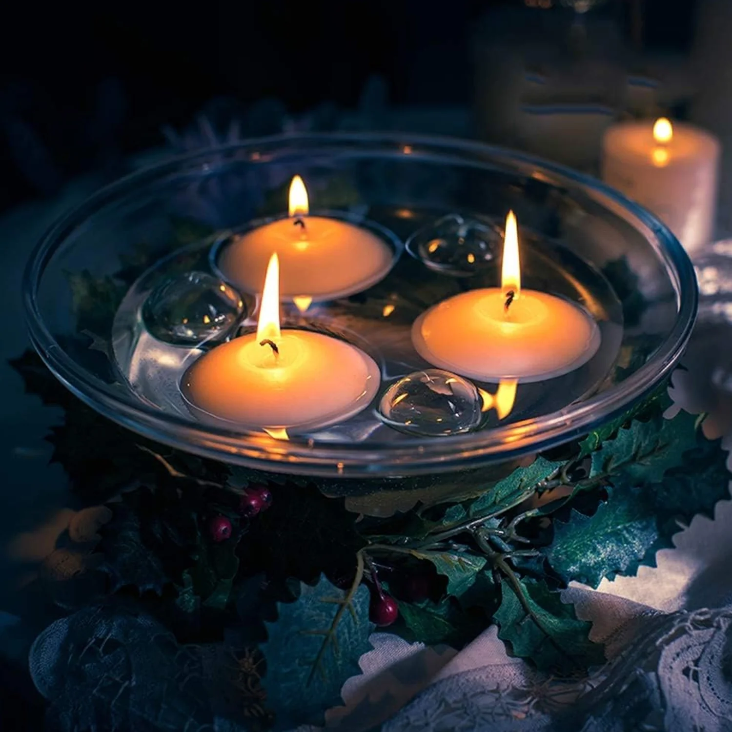 Floating Candle Holder (1 Pc): Romantic Ambiance, Table Decor, Diwali - Image 3