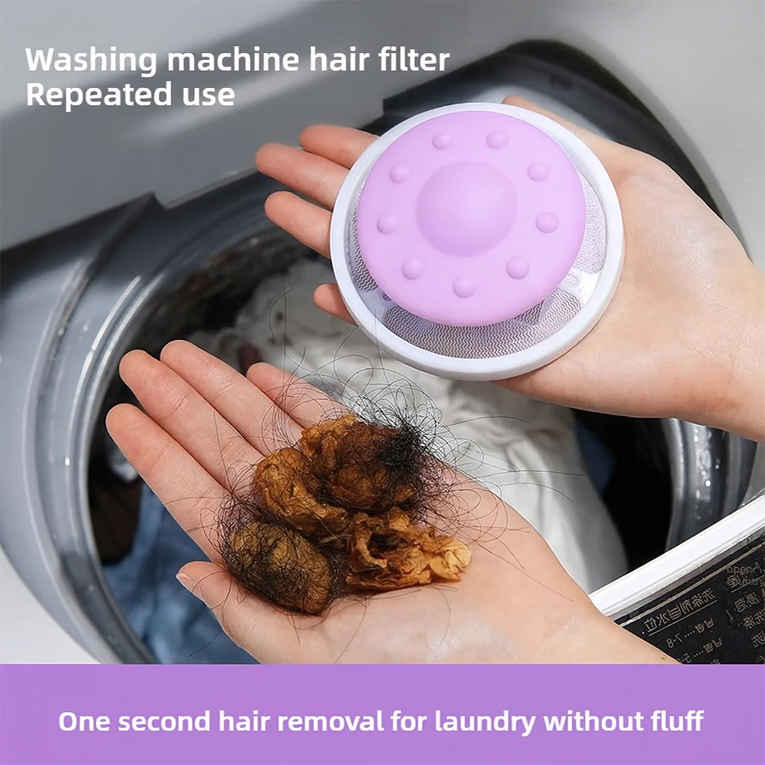Floating Washing Machine Lint Mesh Filter Bag (1 Pc) - Image 3
