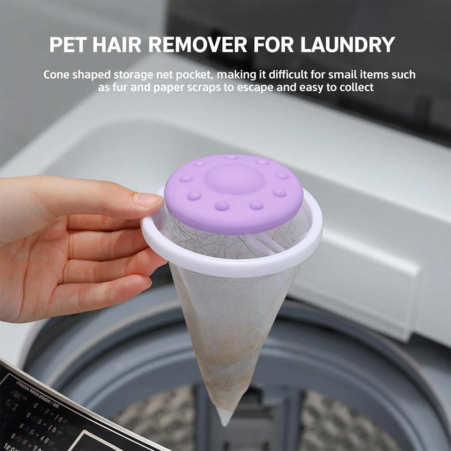 Floating Washing Machine Lint Mesh Filter Bag (1 Pc) - Image 6