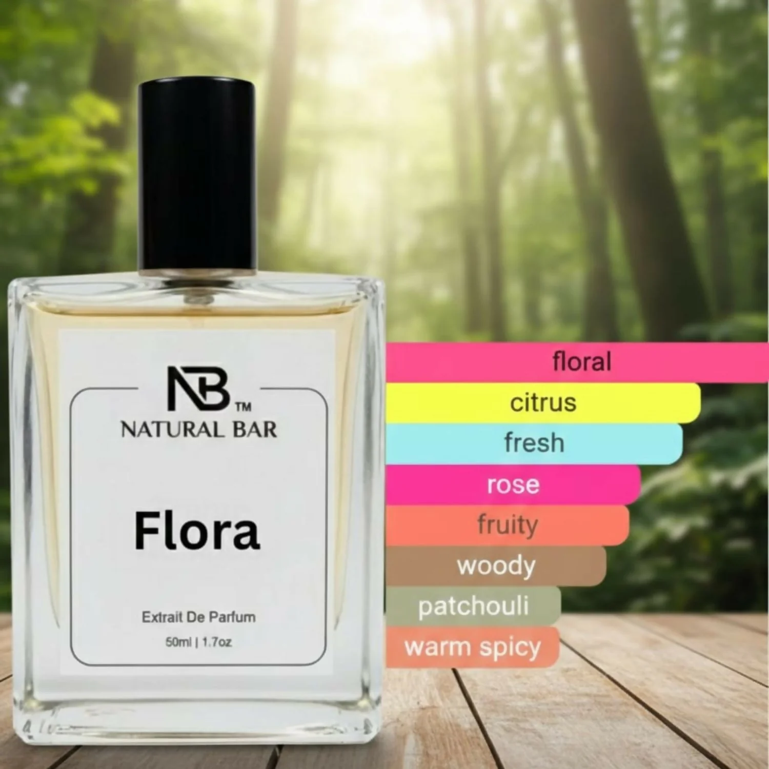 Flora Eau de Parfum for Men and Women | Floral Citrus Fresh notes | Long- Lasting Luxury Perfume | Ideal Gift for Wife & Girlfriend |50 ml - Image 3