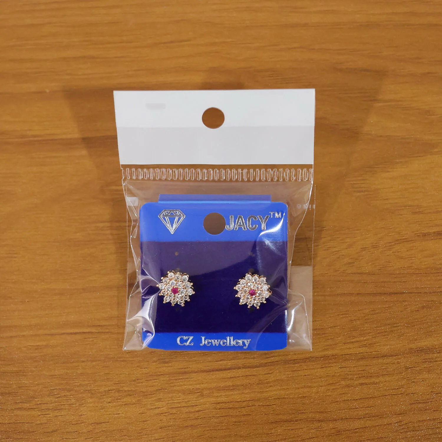 Floral CZ Stud Earrings with Center Stone for Daily & Party Wear - Image 6