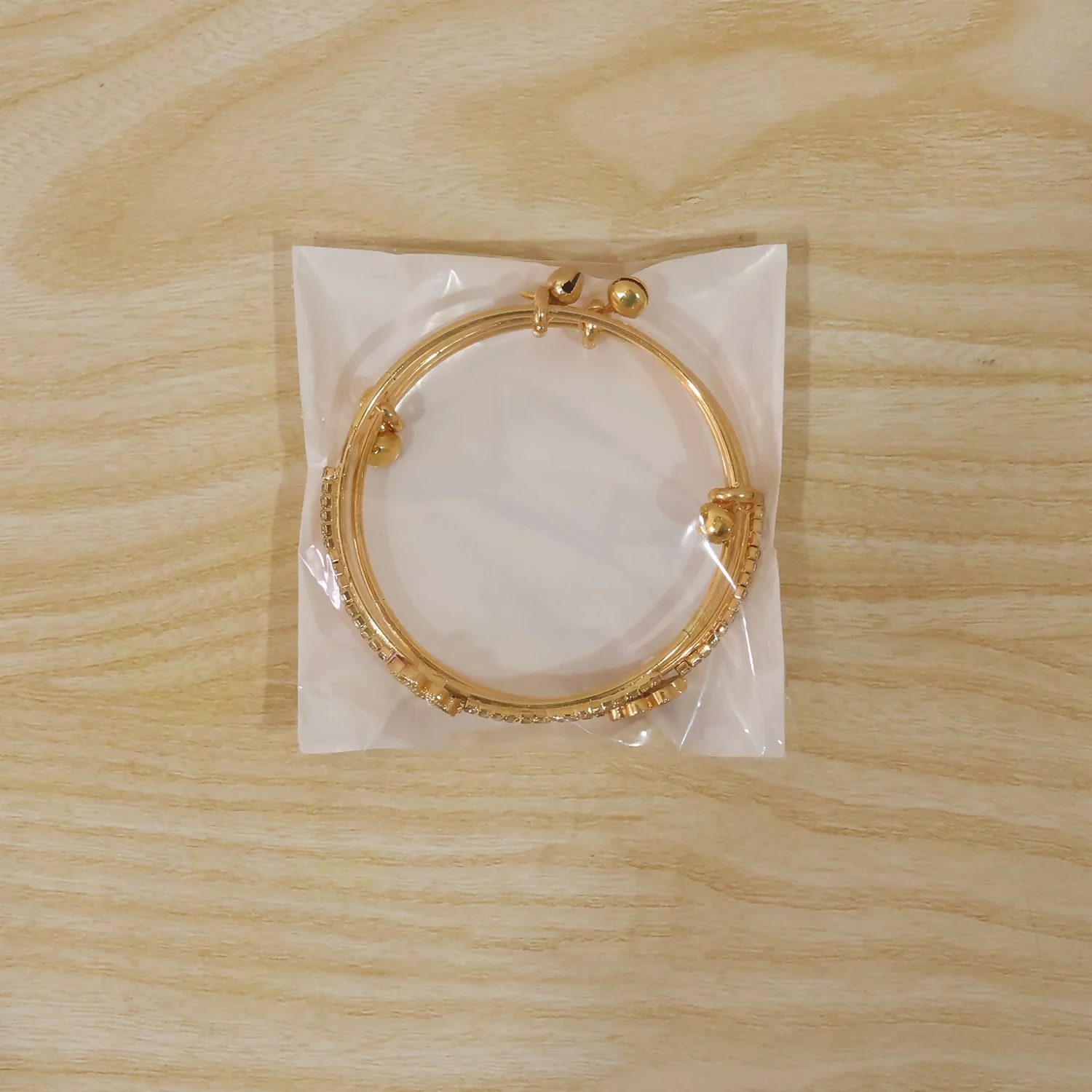 Floral Gemstone Adjustable Gold Finish Bangles for Women - Image 6