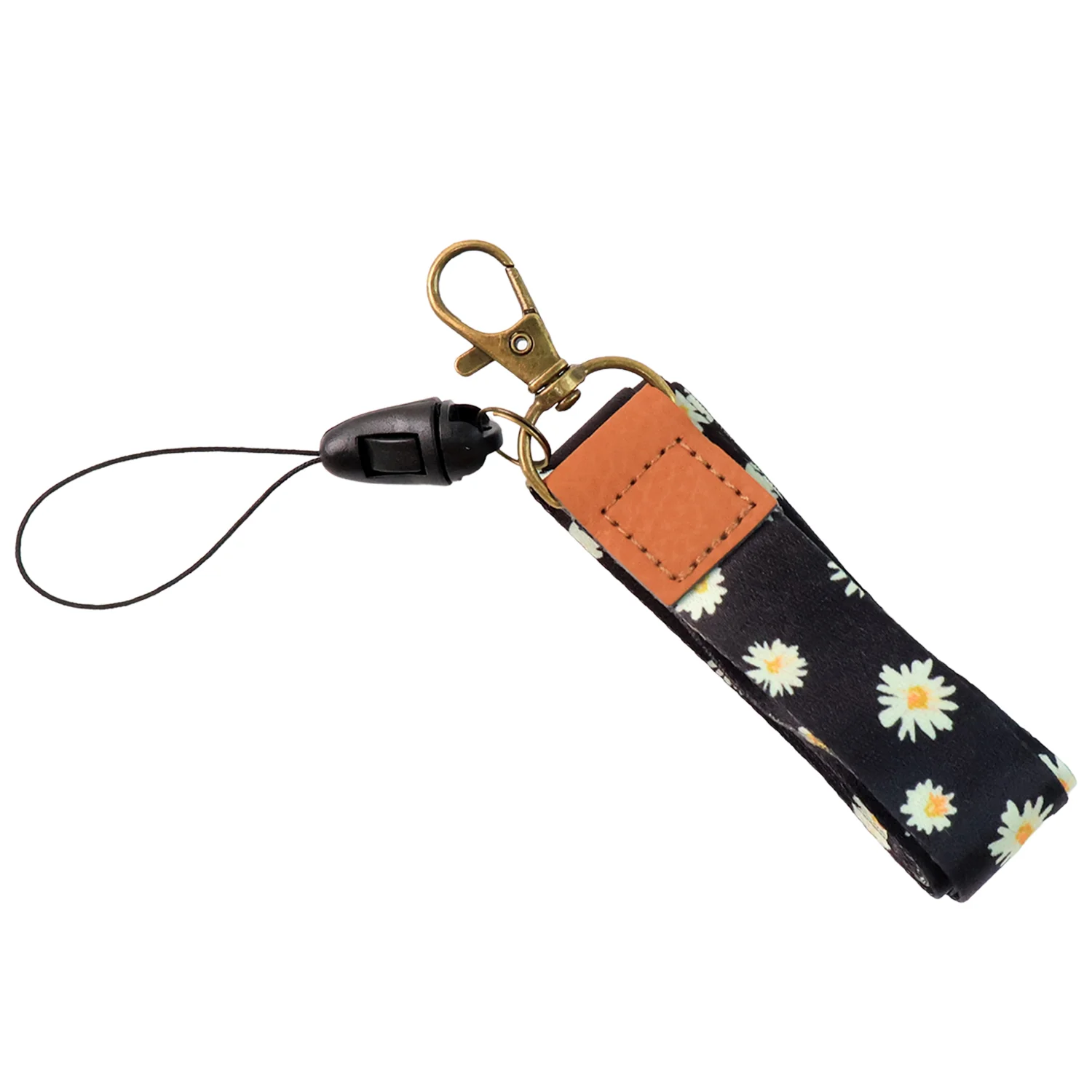 Floral Print Neck Lanyard Strap with Clip Hook & Mobile String (1 Pc) - Image 5
