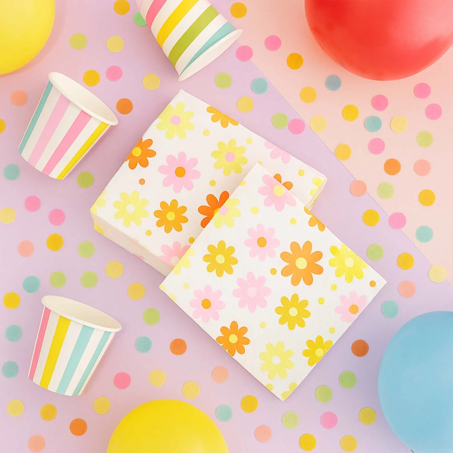 Floral Printed Paper Table Napkins – 50 Pc Disposable Soft Tissue  (26x26 Cm) - Image 4