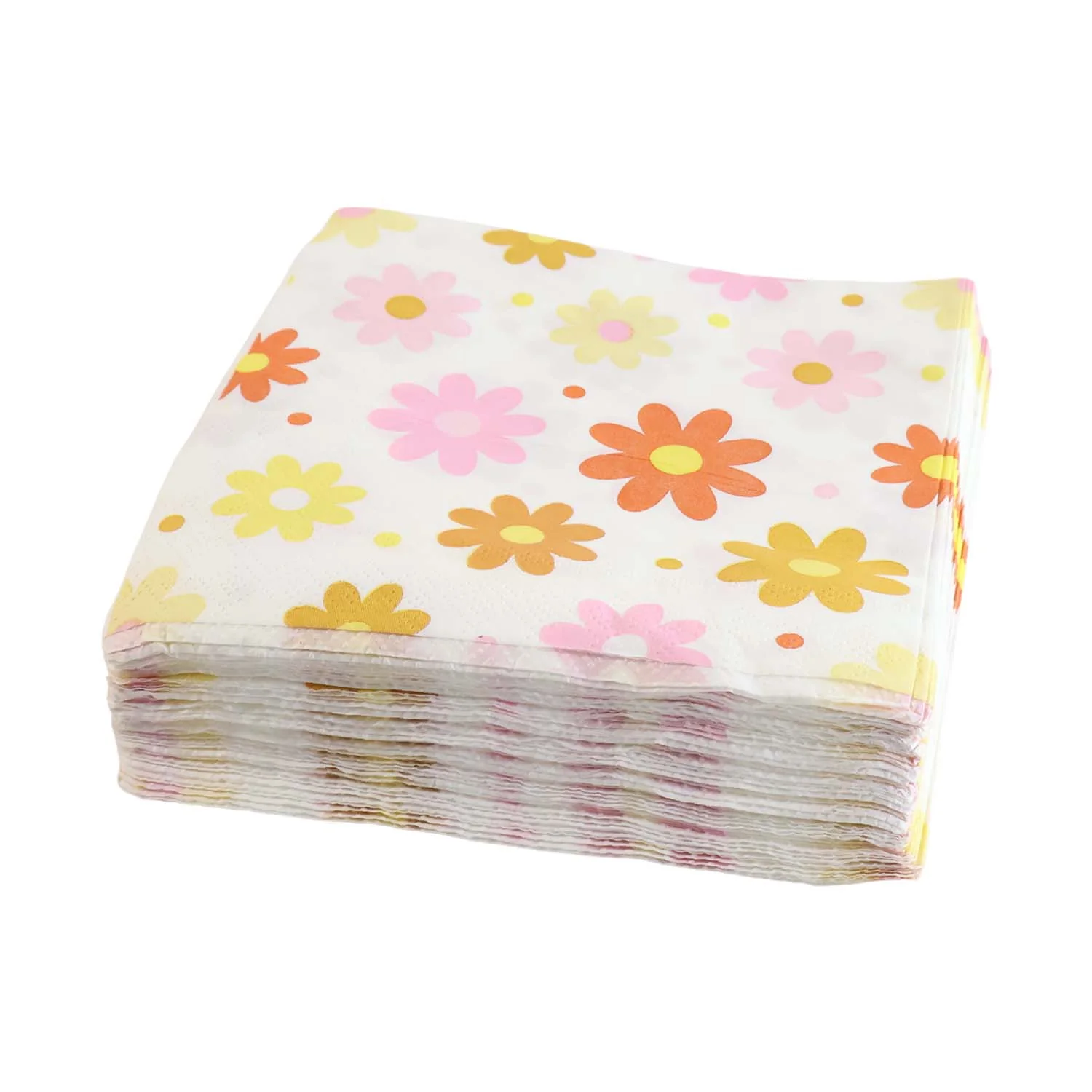 Floral Printed Paper Table Napkins – 50 Pc Disposable Soft Tissue  (26x26 Cm) - Image 5